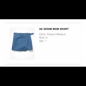 American Eagle Denim Mom Wrap Front Skirt